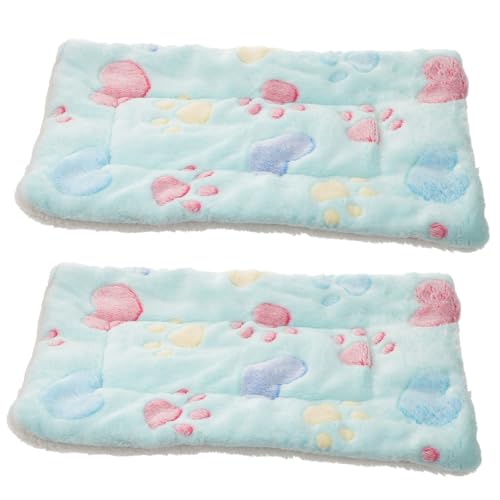 PEPLAYTAL 2 Stück Haustiermatte Unterlage Bett Hamster Nagetier Pads Halten Gefüttert Hitze Nest Plüsch Fleecedecken Für Haustiere Wärmer Vlies Verschachtelung Baumwolle Blue von PEPLAYTAL