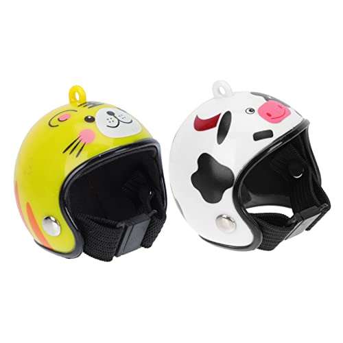 PEPLAYTAL 2 Stück Helm Huhn Vlies Hamster Erbse Nuggets Papageienhelm Hundehelm Mit Kapuze Vogelhelm Küken Hut Haustier Henne Wurf Käfig Chinchilla Zwerg Heu Pp Colorful von PEPLAYTAL