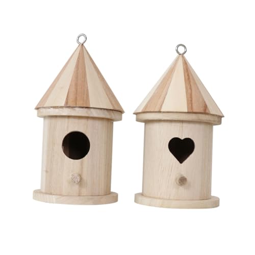 PEPLAYTAL 2 Stück Holz Vogelhaus Deko zum Bemalen Einzigartiges Herz und Rundtür Design Wetterfester DIY Nistkasten Anhänger für Garten Balkon und Innenraum Langlebig und Praktisch PEPLAYTAL 2 Stück Holz Vogelhaus Deko zum Bemalen Einzigartiges Herz und Rundtür Design Wetterfester DIY Nistkasten Anhänger für Garten Balkon und Innenraum Langlebig und Praktisch von PEPLAYTAL