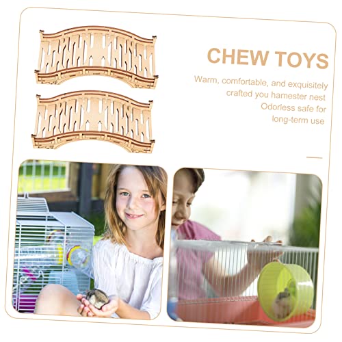 PEPLAYTAL 2 Stück Holzleiter Brücke für Hamster und Chinchilla Teiliges Kletterspielzeug mit Glatten Kanten Sicher und Langlebig Kleintier für Gesunde Aktivität und Zahnpflege von PEPLAYTAL
