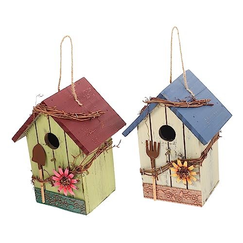 PEPLAYTAL 2 Stück Holzvogelhaus Dekorationen Verschachtelung groß draußen Zucht Häuser für Vogelnester vogelhäuser aus Holz Vogelhausschmuck dekorative Vogelhäuser PEPLAYTAL 2 Stück Holzvogelhaus Dekorationen Verschachtelung groß draußen Zucht Häuser für Vogelnester vogelhäuser aus Holz Vogelhausschmuck dekorative Vogelhäuser von PEPLAYTAL