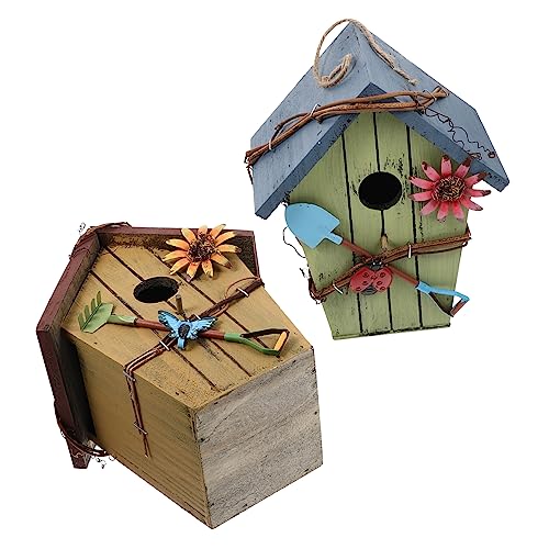 PEPLAYTAL 2 Stück Holzvogelhaus schlafendes Nest Rustikale Außendekoration Verschachtelung Nester Vogel Zuhause Vogelnestdekoration für den Garten Vogelhäuser Vogelnisthaus PEPLAYTAL 2 Stück Holzvogelhaus schlafendes Nest Rustikale Außendekoration Verschachtelung Nester Vogel Zuhause Vogelnestdekoration für den Garten Vogelhäuser Vogelnisthaus von PEPLAYTAL