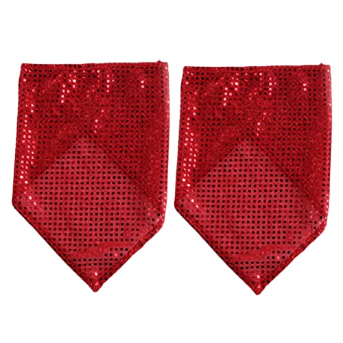 PEPLAYTAL 2 Stück Hunde dreieck Handtuch Schmuck Bademantel Visier Weste schmucklos heiser pet Supplies haustierbedarf Hundebandana hundezubehör Hundelätzchen Hundehalstücher Polyester rot von PEPLAYTAL