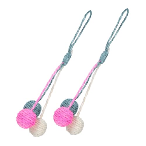 PEPLAYTAL 2 Stück Interaktive Sisal Katzenbälle für Innenräume Fördert Mentale Stimulation Hängendes Design für Kätzchen und Kleine Wohnungen PEPLAYTAL 2 Stück Interaktive Sisal Katzenbälle für Innenräume Fördert Mentale Stimulation Hängendes Design für Kätzchen und Kleine Wohnungen von PEPLAYTAL