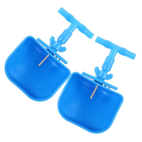 PEPLAYTAL 2 Stück Kaninchen-Wasserbrunnen Hasen zubehör hasenzubehör kaninchenstall zubehör kaninchenzubehör Wasserspender Käfig Heu Kaninchen-Trinkgerät Kaninchenfutterautomat Plastik Blue von PEPLAYTAL