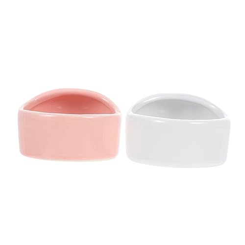PEPLAYTAL 2 Stück Keramische Hamster Futterbowl Waschbare Futterschalen für Hamster Praktische und rutschfeste Futterstation für Nager Hochwertige Verarbeitung von PEPLAYTAL