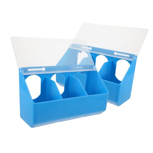 PEPLAYTAL 2 Stück Multifunktionaler Tauben Futterspender mit Fächern und Deckel Blaue Kunststoff Futterstation für Futter Wasser und Grit Geeignet für Taubenkäfig und Geflügelhaltung PEPLAYTAL 2 Stück Multifunktionaler Tauben Futterspender mit Fächern und Deckel Blaue Kunststoff Futterstation für Futter Wasser und Grit Geeignet für Taubenkäfig und Geflügelhaltung von PEPLAYTAL