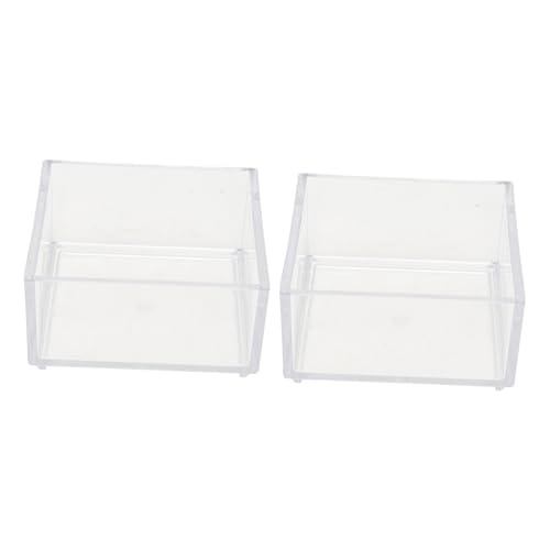 PEPLAYTAL 2 Stück Pet Water Bowl Transparente Futter und Wasserschale für Kleine Reptilien für Schildkröten und Andere Haustiere Rutschfestes Design aus Langlebigem zu Reinigen von PEPLAYTAL