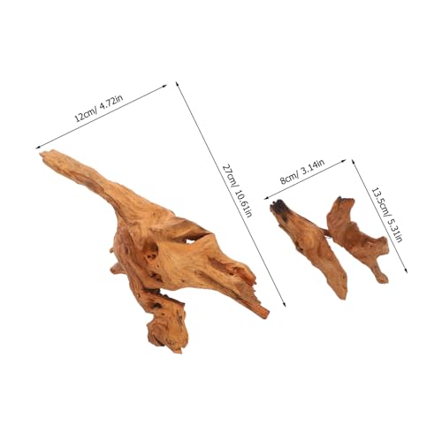 PEPLAYTAL 2 Stück Teiliges Natürliches Driftwood Sicher Behandeltes Holz für Aquarium und Reptiliengehege Naturnahe Wasserlandschaft Deko Langlebige Holzzweige für Fischbecken und Terrarien von PEPLAYTAL