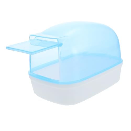 PEPLAYTAL 2 Stück Transparenter Hamster Sandbad aus mit Abnehmbarem Sandfach Staubgeschütztes Badehaus für Hamster Chinchillas und Kleine Kleintiere Leicht zu Reinigen von PEPLAYTAL