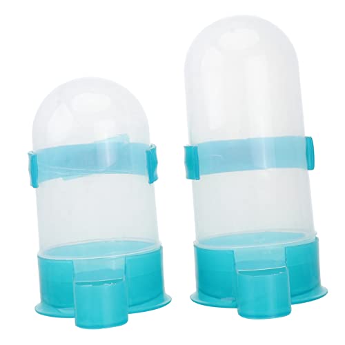 PEPLAYTAL 2 Stück Vogelfütterer Heu Papageienfutterspieß Futterspender für Vögel Wachtel Tür vogelfutterspender vogelfutterhäuschen automatischer Wasserbrunnen Vogeltrinkschale Plastik Blue von PEPLAYTAL