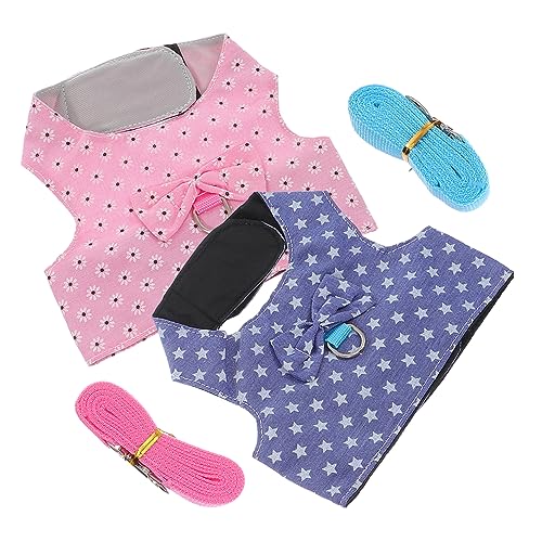 PEPLAYTAL 2Sätze Geschirr Mit Leine Adorable Bunny Kostüm Pull Seil Für Haustierkaninchen Für Ausflüge von PEPLAYTAL