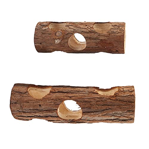 PEPLAYTAL 2Stücke Holzspielzeug für Kleintiere Hamster Tunnel aus Sicherem Material für Hamster und Langlebig und Spaßig von PEPLAYTAL