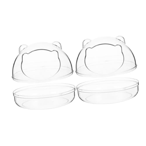PEPLAYTAL 2Stücke Transparente Hamsterbadewanne Staubdichte Hamster Sandbadbehälter und Pflegeleichte Badewanne für Kleine für Hamster und Andere Nagetiere PEPLAYTAL 2Stücke Transparente Hamsterbadewanne Staubdichte Hamster Sandbadbehälter und Pflegeleichte Badewanne für Kleine für Hamster und Andere Nagetiere von PEPLAYTAL