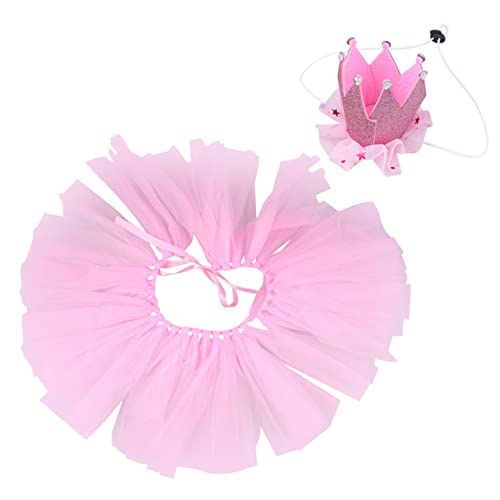 PEPLAYTAL 2Stücke Tutu und Krone Festliches Haustierzubehör für Besondere Anlässe für Partys und Fotoshootings mit Design für Welpen PEPLAYTAL 2Stücke Tutu und Krone Festliches Haustierzubehör für Besondere Anlässe für Partys und Fotoshootings mit Design für Welpen von PEPLAYTAL