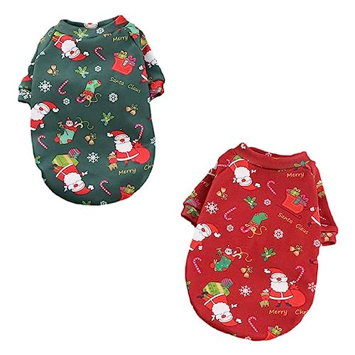 PEPLAYTAL 2Stücke Weihnachts Haustier Kleidung Dekorative Weihnachten Und Pullover Fleece Warmes Kostüm Für Haustiere von PEPLAYTAL