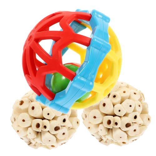PEPLAYTAL Papagei Kauen Vogel Spielzeug Nicht Verformbaren Schleifen Schnabel Für Papageien Finken Käfig Dekorationen Zufällige Farbe von PEPLAYTAL