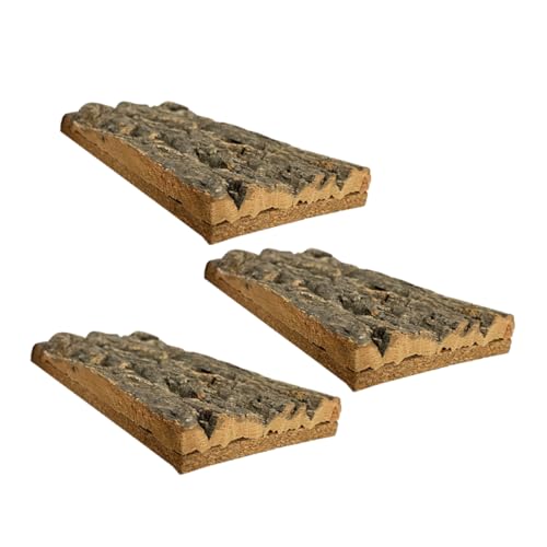 PEPLAYTAL 3 Stück Aquarium Hintergrundbrett Reptilienzweig Gecko Schlange Fisch Chamäleon Käfig Terrarium zubehör Rückwand für Terrarium Korkdekor Korkrinde für Reptilien Aquarienhintergrund von PEPLAYTAL