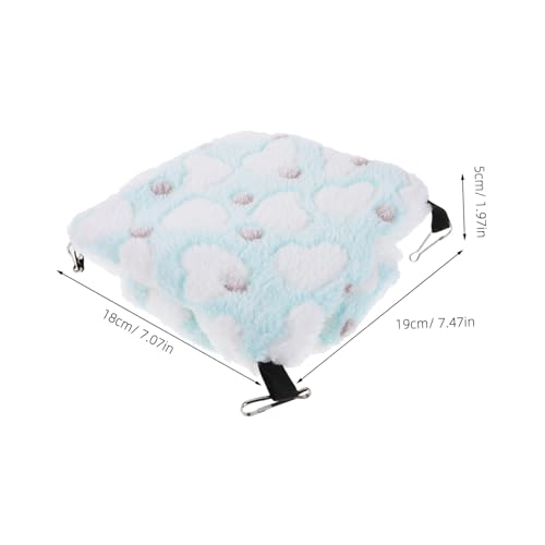 PEPLAYTAL 3 Stück Doppellagige Hängematte für Kleintiere mit Weichem Plüsch Warmes Kuschelbett für Zuckergleiter Hamster Eichhörnchen Platzsparend und Abnehmbar von PEPLAYTAL
