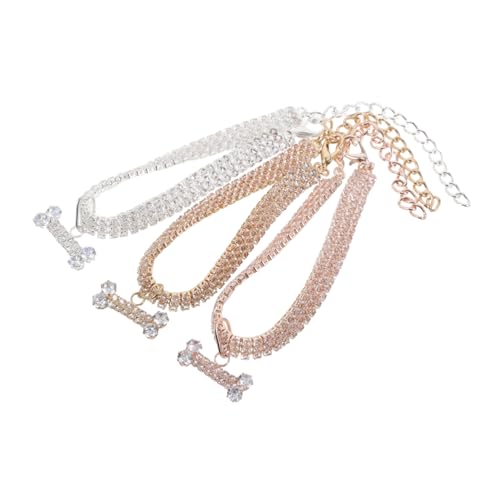 PEPLAYTAL 3 Stück Haustierhalsband Luxushundkragen Katzenhalsband Haustier Netter Hundehalsband Katzenhalsbänder Haustier-Halsband-Anhänger Zubehör für Haustierketten Strasssteine PEPLAYTAL 3 Stück Haustierhalsband Luxushundkragen Katzenhalsband Haustier Netter Hundehalsband Katzenhalsbänder Haustier-Halsband-Anhänger Zubehör für Haustierketten Strasssteine von PEPLAYTAL