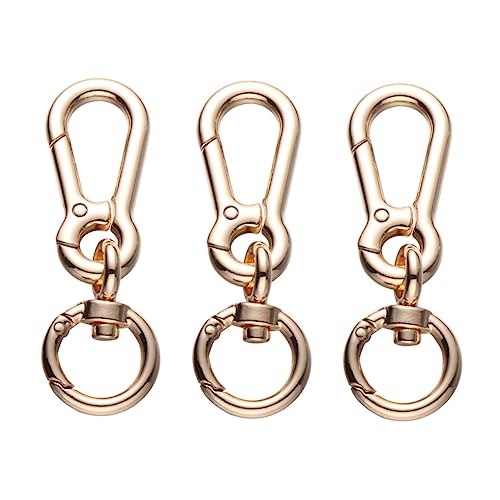 PEPLAYTAL 3 Stück Seilschnallen schlüsselanhänger Bag Straps hundelaufband Shoulder Strap schlüsselarmband Taschenzubehör Kette Schultergurtschnallen Gepäckzubehör selber Machen Golden von PEPLAYTAL