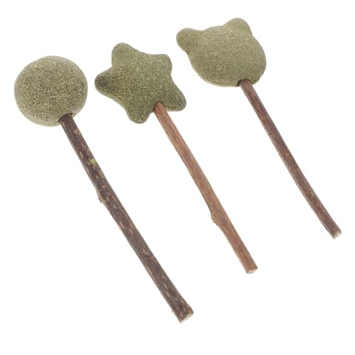 PEPLAYTAL 3 Stück Teiliges Katzenspielzeug Katzenminze Lutscher Kauspielzeug Zahnpflege Sticks gegen Beißen für Wohnungskatzen Lustiges Interaktionsspielzeug zur Beschäftigung und von PEPLAYTAL