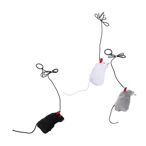 PEPLAYTAL 3 Stück Teiliges Katzenspielzeug mit Ziehring Interaktives Vokalisierendes Mäuse Design für Katzen Leicht zur Bewegung und Stressreduktion Fördert Gesunde Zufällige Farbe PEPLAYTAL 3 Stück Teiliges Katzenspielzeug mit Ziehring Interaktives Vokalisierendes Mäuse Design für Katzen Leicht zur Bewegung und Stressreduktion Fördert Gesunde Zufällige Farbe von PEPLAYTAL