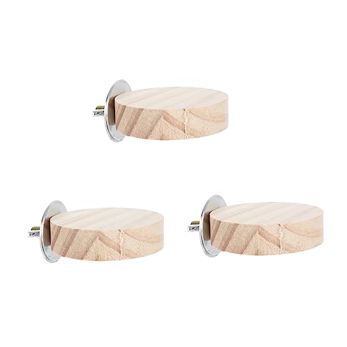 PEPLAYTAL 3 Stück Vogelsprungplattform Vogelspielplatz natürliche Vogelstangen Bird by Bird Vogelkletterstation kreatives Sprungbrett Vogelsprungbrett aus Holz Standbrett Eisen von PEPLAYTAL