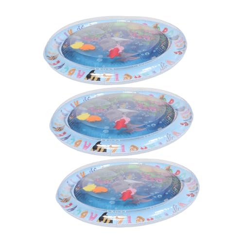 PEPLAYTAL 3 Stücke Teiliges Pet Cooling Pad Runde Sensorische Wassermatte für Katzen und Hunde rutschfeste Schnell Aufblasbare Kühlmatte mit Hitzeableitung für Heiße Sommertage Drinnen und von PEPLAYTAL