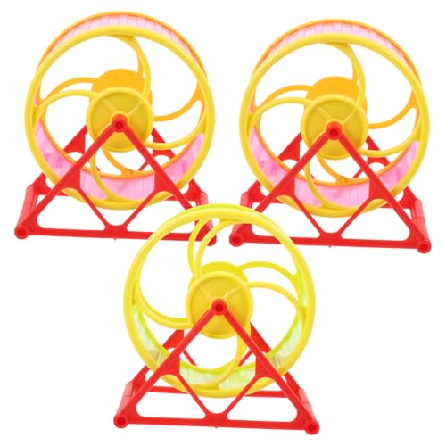 PEPLAYTAL 3Stücke Kunststoff Hamster Laufrad Lustiges Haustier Für Hamster Zwerghamster Und Mäuse Zufällige Für Fitness Und Spielaktivitäten von PEPLAYTAL