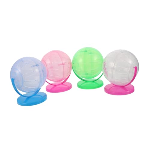 PEPLAYTAL 4 Stück Hamsterlaufball Transparent Leise Kleintier Fitness Laufrad für Hamster Gerbils Mäuse Einfach zu Reinigen Pet Activity Toy PEPLAYTAL 4 Stück Hamsterlaufball Transparent Leise Kleintier Fitness Laufrad für Hamster Gerbils Mäuse Einfach zu Reinigen Pet Activity Toy von PEPLAYTAL