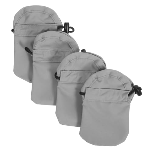 PEPLAYTAL 4 Stück Haustierschuhe wasserdichte Hundestiefel Kätzchenschuhe Welpenstiefel Hundeschuhe Für Kleine Hunde Kratzfeste Katzenschuhe Hundefüße Bedeckt Light Grey Nylon von PEPLAYTAL