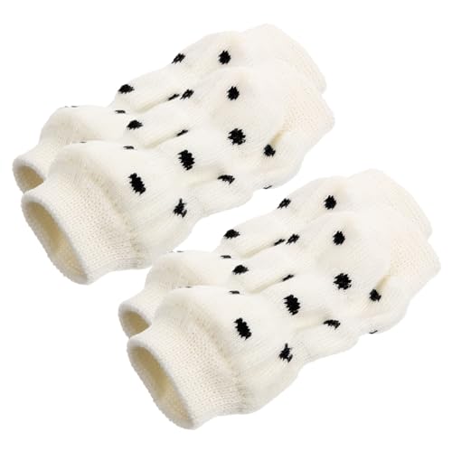PEPLAYTAL 4 Stück Haustiersocken Ärmel Drinnen Groß Hundesocke Wickeln Hundebein Für Hunde Hinten Pfote Beine Klein Haustierbedarf Gelenkwickelhülse Schuhschutz Gamaschen Baumwolle Weiß von PEPLAYTAL