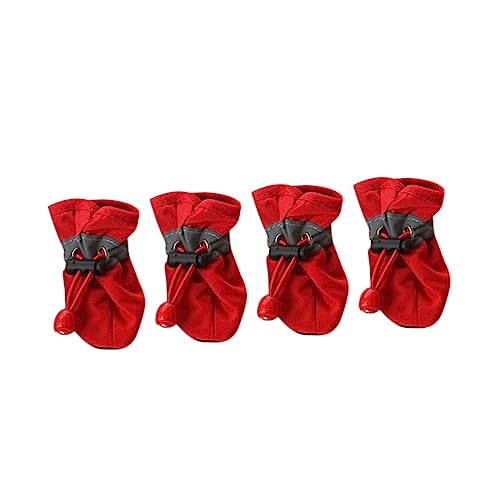 PEPLAYTAL 4 Stück Regenstiefel für Haustiere Hundeschuhe für Regen Hundeschuhe für mittelgroße Hunde für Hunde Atmungsaktive Hundeschuhe Welpenstiefel Hund Regenschuhe rot PEPLAYTAL 4 Stück Regenstiefel für Haustiere Hundeschuhe für Regen Hundeschuhe für mittelgroße Hunde für Hunde Atmungsaktive Hundeschuhe Welpenstiefel Hund Regenschuhe rot von PEPLAYTAL
