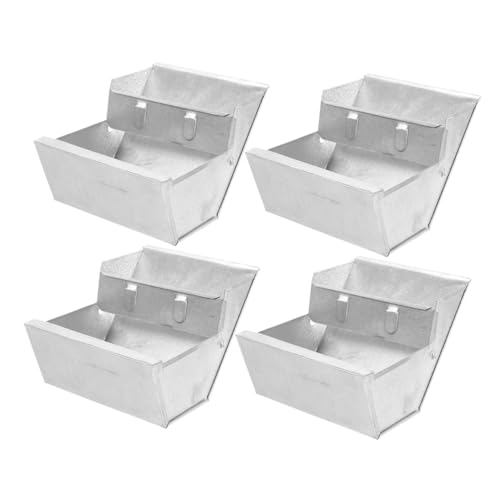 PEPLAYTAL 4 Stück Teiliges Metall Kaninchenfutterspender Robustes Eisen Langlebig Knabber Futterbox für Innen Außen Kaninchen und Kleintiere mit Futterverschwendungsschutz von PEPLAYTAL