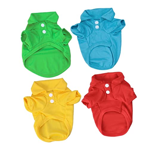 PEPLAYTAL 4 Stücke Haustier T Shirts für Kleine Sommerbekleidung aus Atmungsaktiv Leuchtenden Xs PEPLAYTAL 4 Stücke Haustier T Shirts für Kleine Sommerbekleidung aus Atmungsaktiv Leuchtenden Xs von PEPLAYTAL