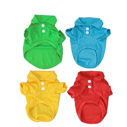 PEPLAYTAL 4 Stücke Pet T Shirts für Kleine Atmungsaktive Baumwollshirts und XL für Bequem und Stylisch für Haustier PEPLAYTAL 4 Stücke Pet T Shirts für Kleine Atmungsaktive Baumwollshirts und XL für Bequem und Stylisch für Haustier von PEPLAYTAL
