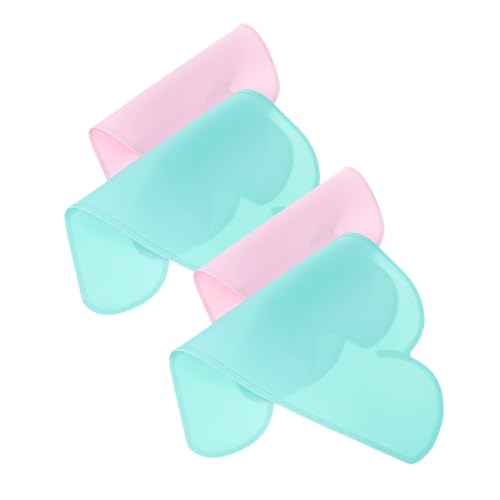 PEPLAYTAL 4stücke Futtermatte rutschfest Und Wiederverwendbar Für Katzen Und Hundenapf Niedliches Wolken-Design Schützt Böden Vor Futterverschmutzung Rosa Und Grün von PEPLAYTAL