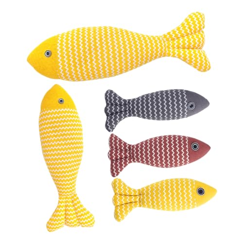 PEPLAYTAL 5 Stück Katzenspielzeug Fisch-katzenminze, Realistisches Katzenkissen-Spielzeug in Fischform, Kauspielzeug Für Haustiere Zu Hause Und Unterwegs, Weiches Cartoon-katzenkissen Für PEPLAYTAL 5 Stück Katzenspielzeug Fisch-katzenminze, Realistisches Katzenkissen-Spielzeug in Fischform, Kauspielzeug Für Haustiere Zu Hause Und Unterwegs, Weiches Cartoon-katzenkissen Für von PEPLAYTAL