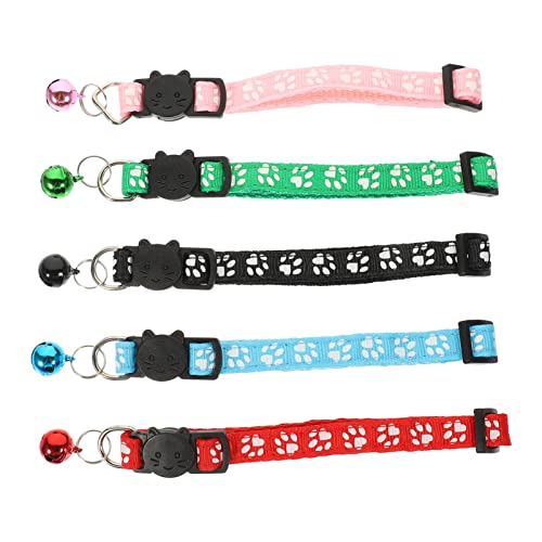 PEPLAYTAL 5Stücke Teiliges Katzenkragen mit Glocke Haustierkragen für Kätzchen Dekoratives Halsband für Fotoshootings und Partys PEPLAYTAL 5Stücke Teiliges Katzenkragen mit Glocke Haustierkragen für Kätzchen Dekoratives Halsband für Fotoshootings und Partys von PEPLAYTAL
