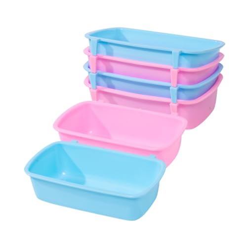 PEPLAYTAL 6 Stück Futterbox für Hamster hamsterzubehör Hamster zubehör Käfig Zubehör Nagetier Zubehör Hamster Wasserschüssel Zwinger groß Haustiernapf Erbse Futternäpfe Chinchilla-Schalen pp von PEPLAYTAL