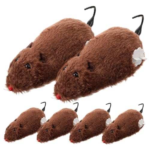 PEPLAYTAL 6 Stück Katzenspielzeug Katze für Haustiere falsche Ratten Spielzeugmasse aufziehen Katzen cat Toys Uhrwerk Ratte Aufziehmaus PEPLAYTAL 6 Stück Katzenspielzeug Katze für Haustiere falsche Ratten Spielzeugmasse aufziehen Katzen cat Toys Uhrwerk Ratte Aufziehmaus von PEPLAYTAL