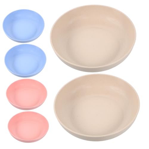 PEPLAYTAL 6 Stück Teiliges Flacher Futternäpfe für Katzen aus Geeignet für Kätzchen und Kurzbeinige Katzen Vielseitig für und Trockenfutter rutschfest und Einfach zu Reinigen in Beige Rosa von PEPLAYTAL
