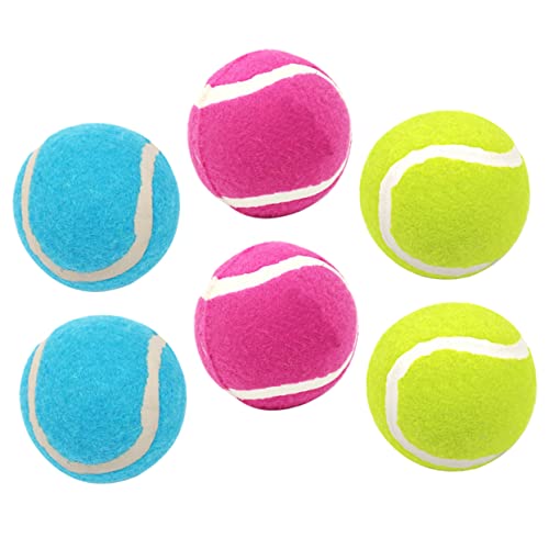 PEPLAYTAL 6Stücke Hundebälle Hochwertige Gummibälle für Welpen und Hunde Interaktives für Ballspiele und Training Leicht Farbenfroh von PEPLAYTAL
