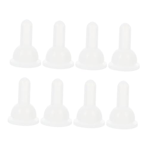 PEPLAYTAL 8 Stücke Haustier Schnuller Zubehör Haustier Fütterung Silikon Ziege Stillen Kätzchen Fütterung Haustier Taube Weiß von PEPLAYTAL