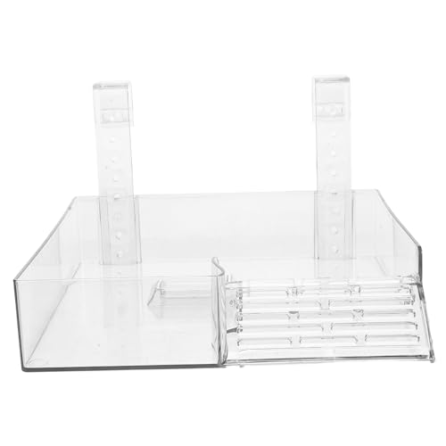 PEPLAYTAL Abnehmbare Hängeplattform Aus Acryl Zum Sonnenbaden Für Schildkröten Mit Geländer Und Leiter, Ruheterrasse Für Schildkröten, Schildkrötenaquarium-Dock Für Schildkrötenbecken von PEPLAYTAL