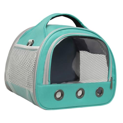 PEPLAYTAL Atmungsaktive Tragbare Kleintier Tragetasche mit Verstellbarem Schultergurt Große Transparente Öffnung Geeignet für Hamster Meerschweinchen Igel und Kleine Nager für Outdoor von PEPLAYTAL