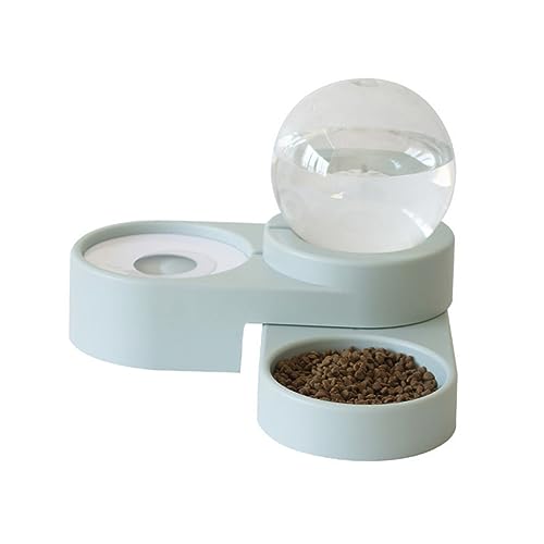 PEPLAYTAL Automatischer Haustier Wasserspender mit Doppelter Schüssel Praktischer und Sicherer Trinknapf für Katzen für Tiergeschäfte Farbton Edelstahlbecken von PEPLAYTAL
