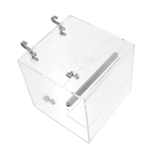 PEPLAYTAL Automatischer Parrot Feeder Futter und Trinkschale aus Kunststoff Große Einfach zu Reinigen Installieren Geeignet für Papageien und Kleine Vögel Dekoratives Futterzubehör für von PEPLAYTAL