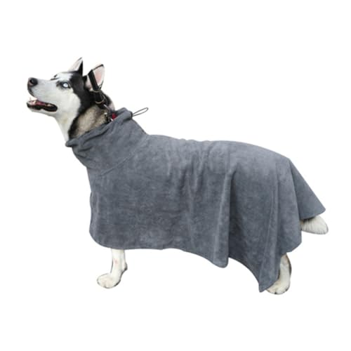 PEPLAYTAL Badetuch Handtücher Haustiere Hundebademantel zum Trocknen von Hunden Welpen Handtuch Saugfähig Animal Polster waschbare Haustierhandtuch badetücher für Hunde Hundetrockentuch Grey von PEPLAYTAL